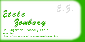 etele zombory business card